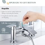 Hapilife Bath Mixer Taps Waterfall with Handheld Shower Chrome Brass Deck Mount view 4