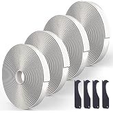 4 Pack Butyl Tape Bulk,1/8" x 3/4" x 30 ft, White Butyl Sealant Tape, Butyl Rubber Caulk Tape, Perfect Butyl Tape RV Window Sealant Tape, Roof Caulk Tape, Butyl Rubber Roll, EPDM Rubbers Roof Patching