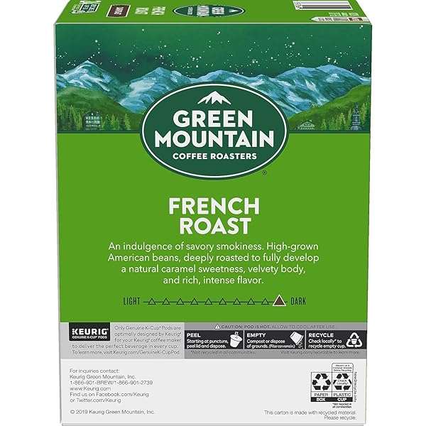 GREEN MOUNTAIN COFFEE FRENCH ROAST, K-CUP PORTION PACK FOR KEURIG K-CUP BREWERS, 24-COUNT