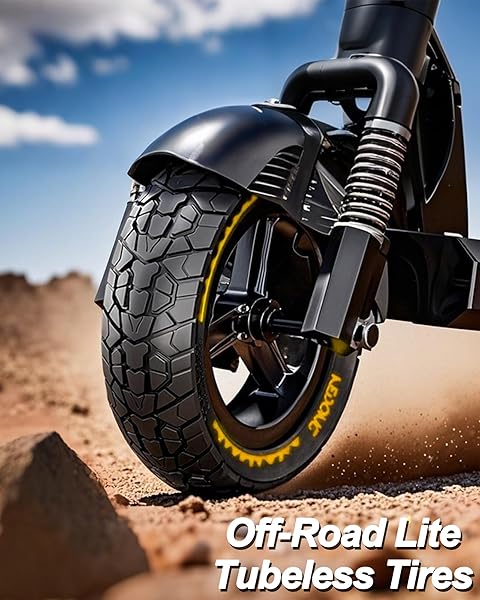BABEJIA 10X2.5 SCOOTER TIRES 2-PACK TUBELESS – 60/70-6.5 AIRLESS OFF-ROAD REPLACEMENT FOR SEGWAY NINEBOT MAX G30/G2, GOTRAX G6/G5/G MAX/ECLIPSE