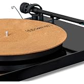 Corkery Recessed Turntable Mat - 1-8" Cork Turntable Mat &amp; Anti Static Slipmat for Damped Resonance - for Cleaner Audio Output, Vinyl Cork Mat &amp; Slipmat Record Player