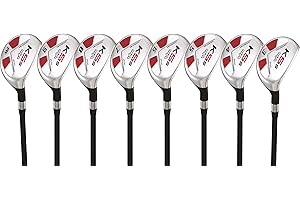 Majek Senior Mens Golf All Hybrid Complete Full Set which Includes #3 4 5 6 7 8 9 PW Senior Flex with Midsize K5s Design High Traction Tech Grips Right Handed Clubs