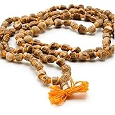 craftslook Basil Tulsi Japa Mala 7mm – Natural Holy Tulsi Wood Prayer Beads Rosary for Meditation, Chanting, Mantra, Puja – Spiritual Hindu Mala for Men & Women – Handmade Religious Necklace