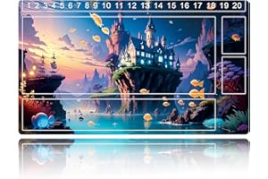 YANMEIYA Lorcana Playmats Compatible TCG 24x14 Inches Gaming Mat, Non-Slip Rubber with Zones Play Mat