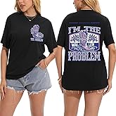 I'm The Problem Shirt Women Western Vintage Cowgirls T Shirts Retro Graphic Tee Top Country Concert Short Sleeve Tops