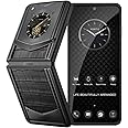 VERTU IRONFLIP Alligator Skin Flip Cell Phone, Unlocked Android 5G Smartphone, Foldable Design, One-Hand Control, 50MP Camera, 12G+512G, Dual SIM, 6.9" 120Hz OLED, 65W Fast Charge (Basalt Black)
