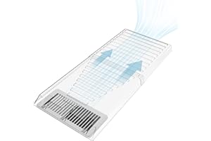 BYEWIRE Magnetic Vent Extender for Under Furniture, Air Vent Deflector for Metal Floor Register 10" and 12" Wide, Vent Redirector with 1.5 mm Thicker Premium Material, Extends from 17"-33" 1 Pack