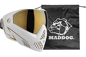 Maddog Dye i5 Thermal Anti-Fog Paintball Airsoft Mask Goggle System Combo with Microfiber Bag | Safety Certified Protection