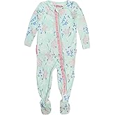 RuffleButts SoftSnooze™ Viscose from Bamboo Baby Girls Ruffle One Piece Footie Pajamas
