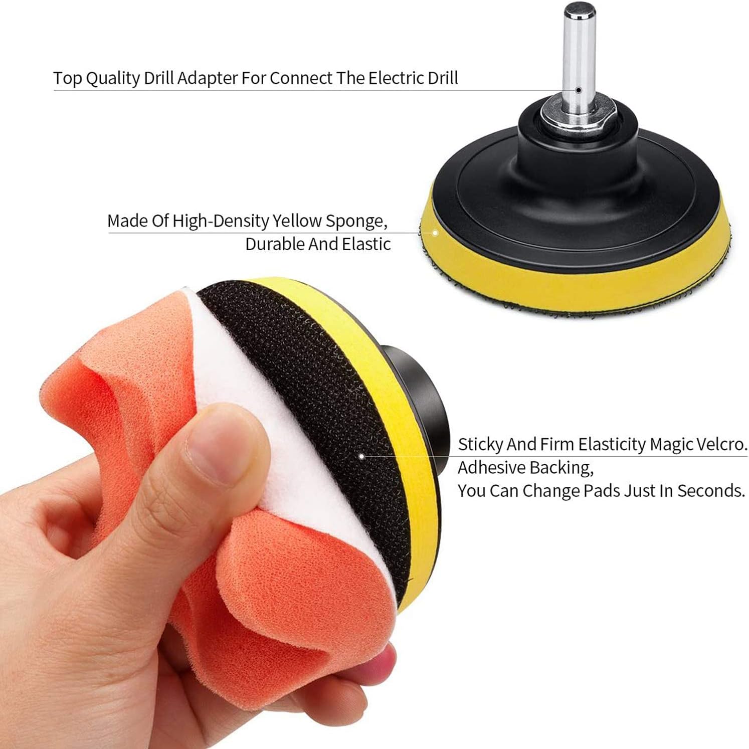 SPTA polishing Sponge, Foam, Mix Colour, 80 mm - Image 4