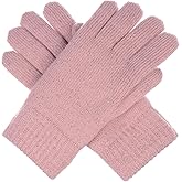 BSB Women's Toasty Warm Plush Fleece Lined Knit Winter Gloves (724PPINK)