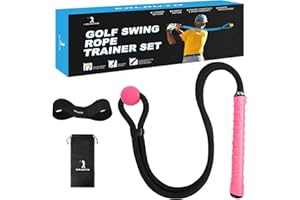 KALAUTO Golf Rope Swing Trainer Set-Golf Swing Training Aid,Improved Golfers Swing and Master Tempo,Golf Gifts for Men Golfers,Included Swing Correcting Arm Band&Rope Trainer with Weighted Ball