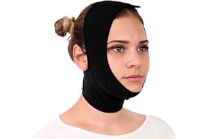 IKIDO Post Surgery Neck and Chin Compression Garment Wrap Bandage for Women, Face Slimmer