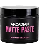Arcadian Grooming Matte Paste Mens Hair Styling Cream Heavy Hold Vegan Cruelty Free