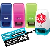 Guard Your ID Identity Protection Stamp Roller, Deluxe Multi-Color 4-Pack