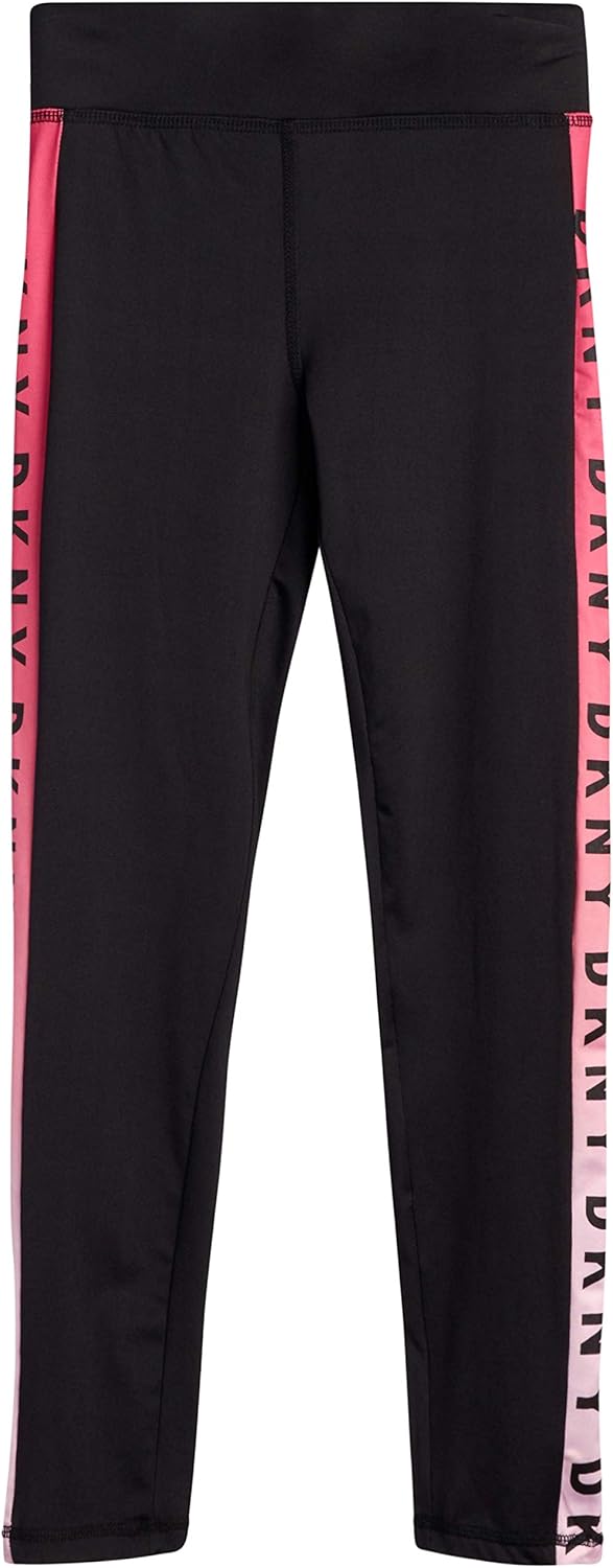 DKNY Girls Active Leggings - Spandex Athletic High Waisted Stretch Workout Yoga Pants (2 Pack): Clothing