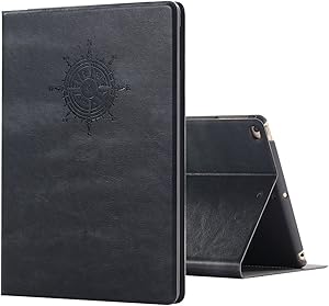 iPad Air Retro Vintage Flip Stand Smart Stand Case, Miniko(TM) Luxury Retro Ancient Vintage Old Flip Book Style PU Leather Case Magnetic Stand Smart Cover for iPad Air Shockproof Gray