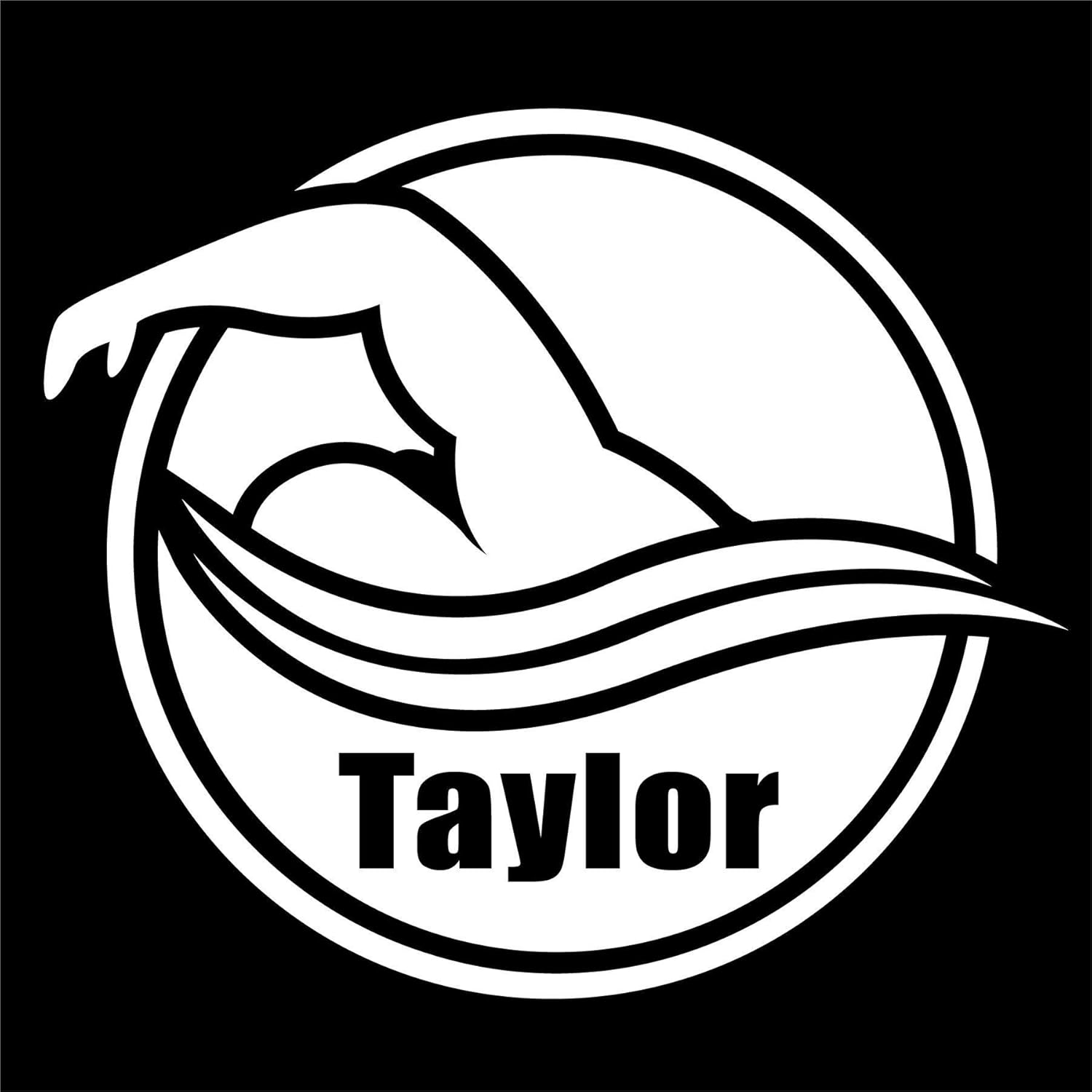 Personalized Swim Team Car Decal, Custom Swimming Decal, 4