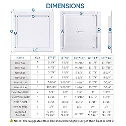 TICONN Access Panel for Drywall, 10 x10 Inch ABS