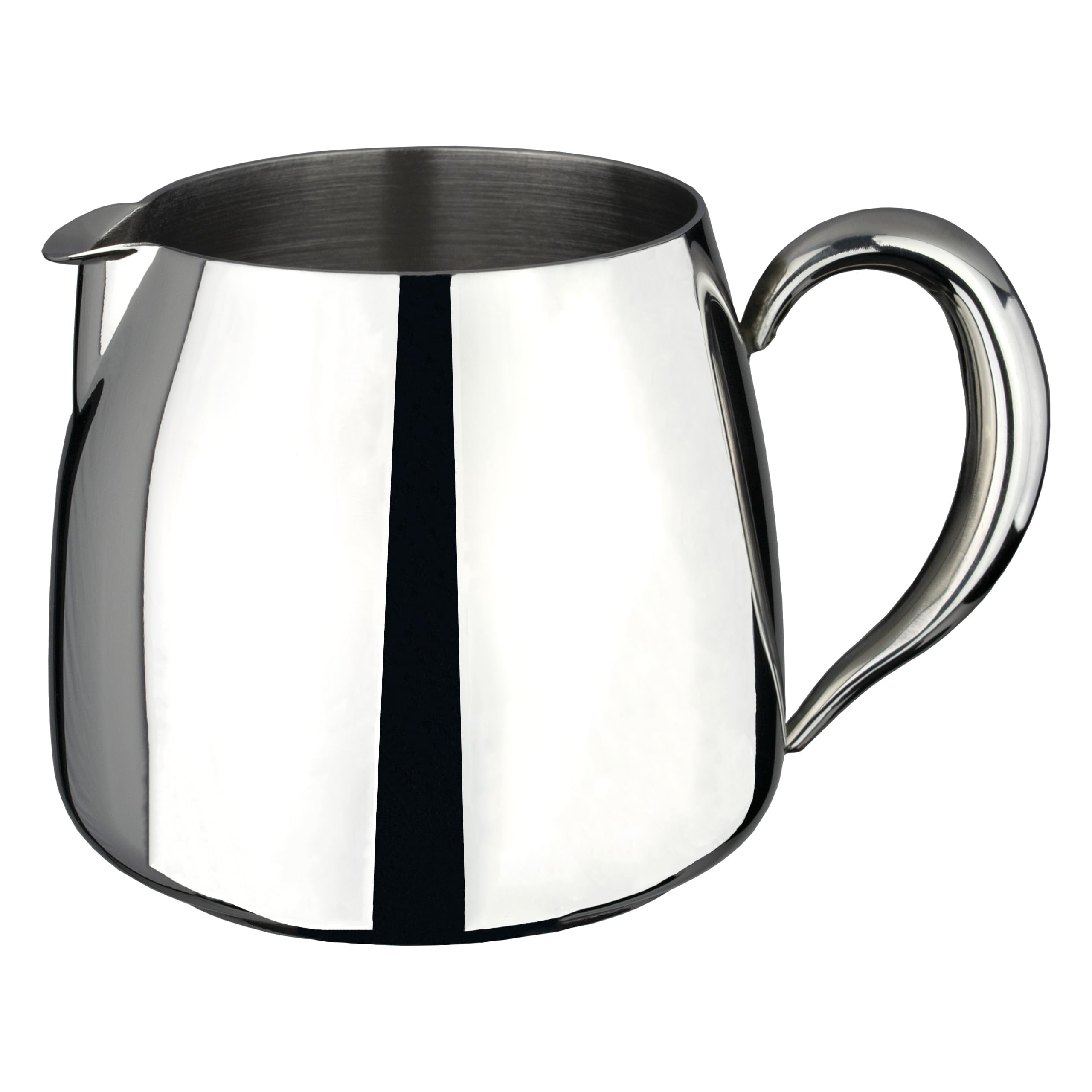 Café Olé Premium Milk Jug, 13oz / 370ml, Stainless Steel, Classic Teaware Set Design with Mirror Finish, Perfect Pour Spout