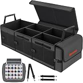 EAROND Large Trunk Organizer with Portable Leakproof Cooler Bag,Foldable Cover,Adjustable Securing Straps,Collapsible Trunk Organizer for Suv Car Truck Sedan (4-in-1 with Cooler)