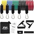 Black Mountain Products Resistance Band Set with Door Anchor, Ankle Strap, Exercise Chart, and Resistance Band Carrying Case