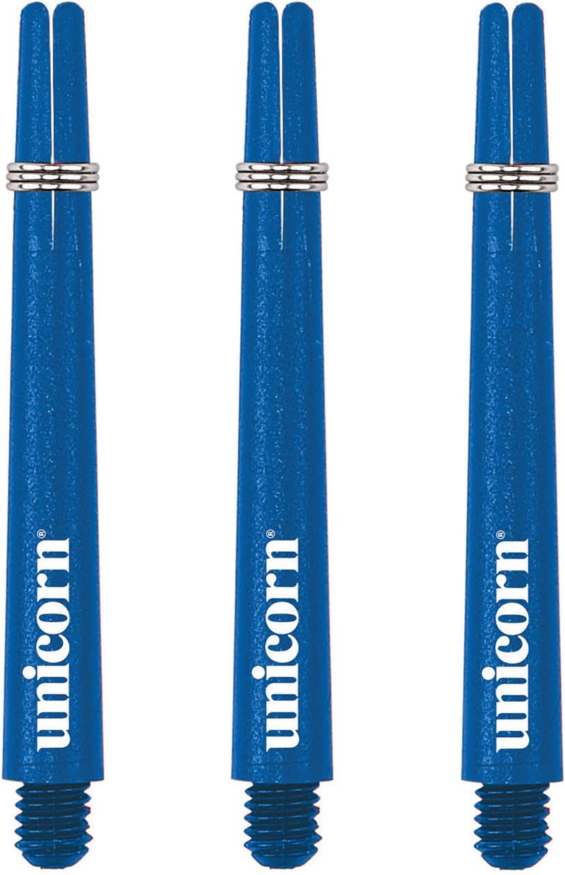 Unicorn Dart Shafts Gripper 3 Durable Nylon Blue 3 Stems Short 34.4 mm