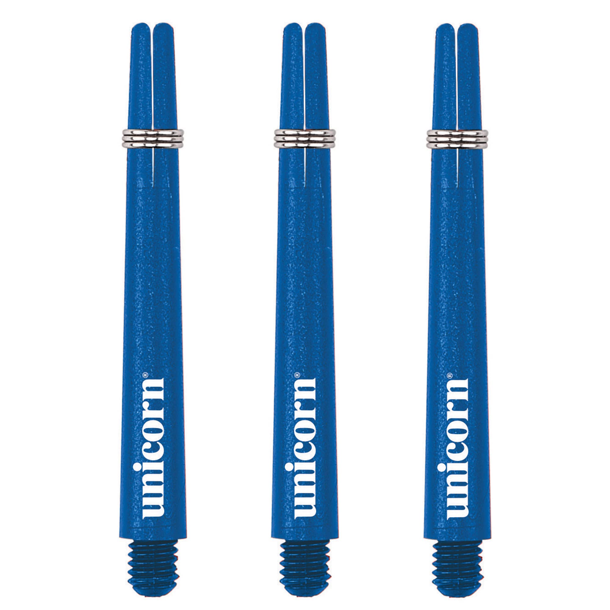 Unicorn Dart Shafts | Gripper 3 | Durable Nylon | Blue | 3 Stems | Short 34.4 mm