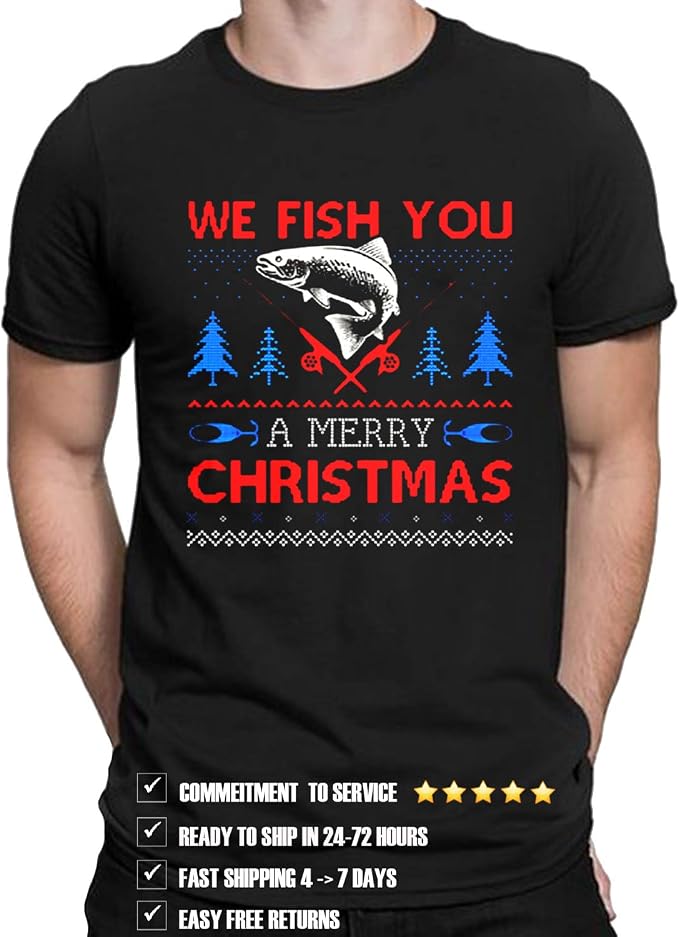 black merry christmas shirt