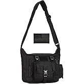 Protector Plus Tactical Messenger Bag Men Military MOLLE Sling Shoulder Pack (Patch Included) | Military, MOLLE, Sling, Patch Included