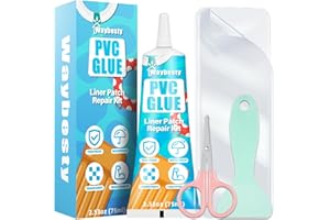 WAYBESTY Air Mattress Repair Patch Kit, 75ml Waterproof Vinyl Repair Patch Kit, PVC Glue Inflatable Patch Repair Kits for Swimming Ring, Hot Tubs, Bouncy House, Tent, Air Mattresses