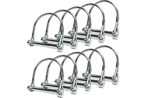 10 Pack, NRJSSCC Trailer Coupler Pin and Locking Pin，Trailer Hitch Pin | 2-1/8"x1/4" Heavy Duty Shaft Locking and Wire Lock Pins, Hardware Pins for Farm Trailers, Towing, Lawn Garden, Carbon Steel