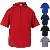 Rawlings Mens Rawlings | Colorsync Short Sleeve Hooded Cage Jacket | Adult Sizes | Multiple Colors
