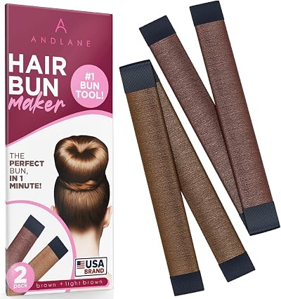 Andlane Hair Bun Maker French Twist Fold Wrap Snap Women Brown Light Brown 2