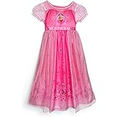 Disney Girls' Princess Dress Nightgown, Fantasy Gown, Soft & Cute Pajamas for Kids