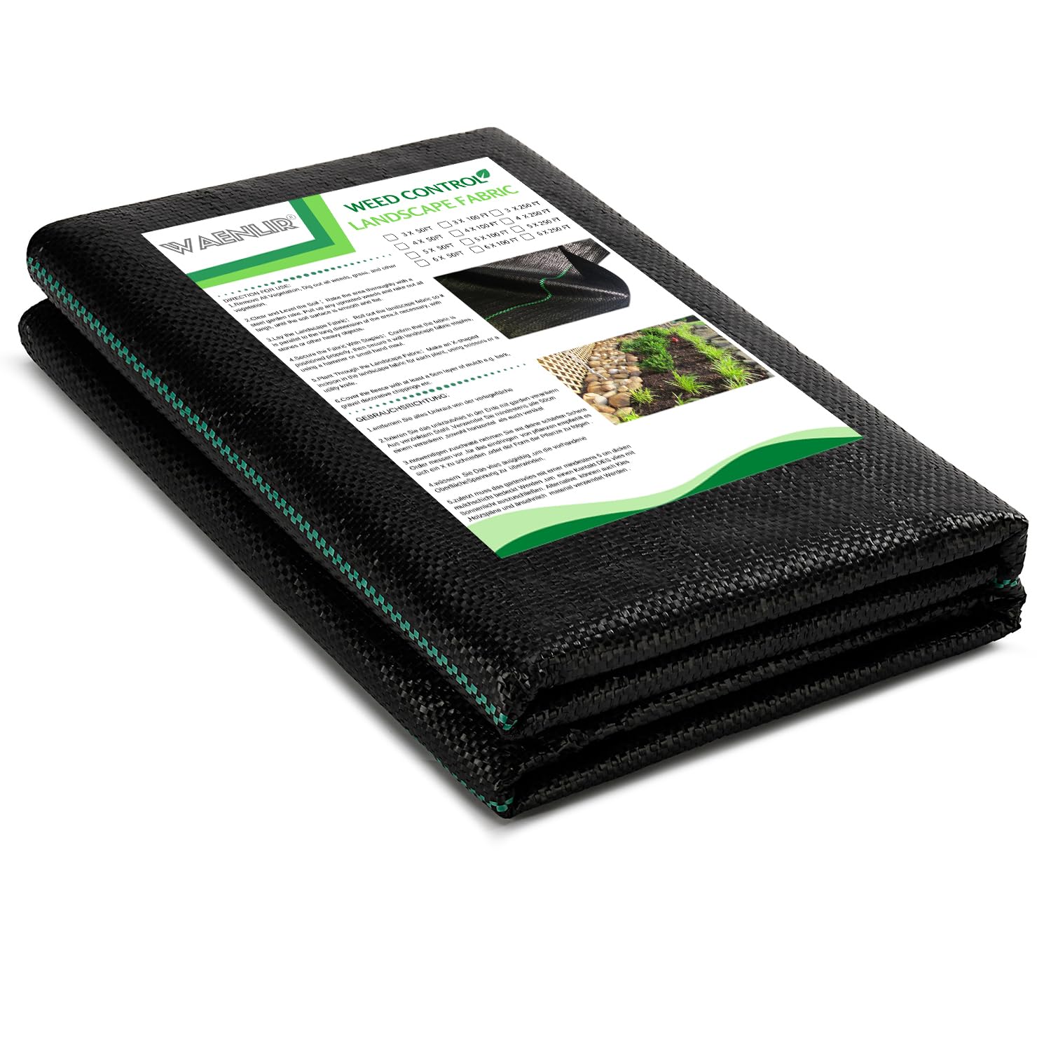 4ftx100ft Weed Barrier Landscape Fabric Heavy Duty, 3.2oz Weed Barrier Fabric, Easy Setup Woven Garden Weed Fabric Landscaping Fabric