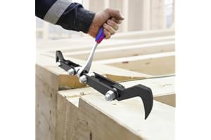DITKOK Heavy Duty Beam Puller Tool with Iron Hooks, Wall Puller Framing Tool with Ergonomic Reversible Ratchet, Framing Pulle