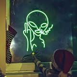SIGNSHIP Alien Neon Light Sign Wall Decor USB 5V 40x30 cm Green Alien view 3