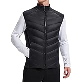 AFZ Men's Lightweight Puffer Vest 800FP Winter Down Vest Sleeveless Quilted Water Resistant Running Jacket with Pockets