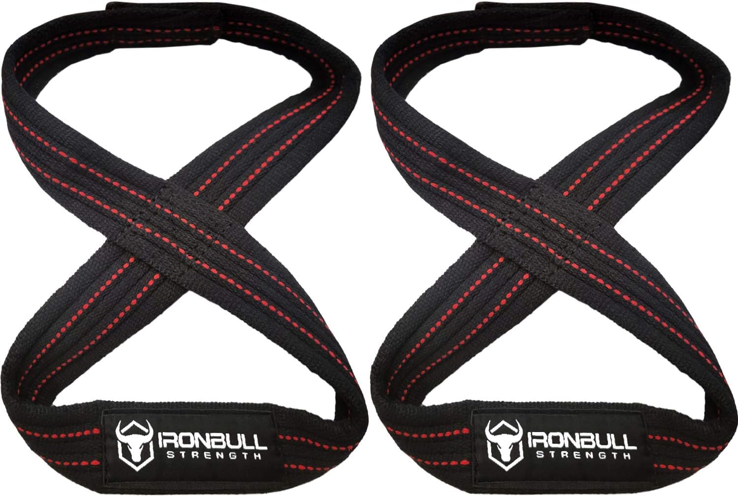 Iron Bull Strength Heavy Duty Lifting Straps for Deadlift - Figure 8 Wrist Straps for Heavy Weight Lifting, Strongman, Powerlifting, Workout and Weightlifting - for Men : Sports & Outdoors