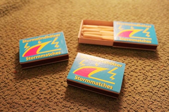 Sturmstreichhölzer 3er PACK Sturmhölzer Zündhölzer Outdoor Camping