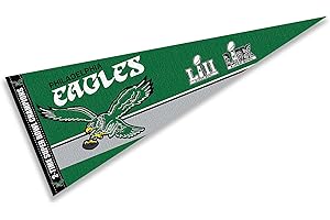 WinCraft Philadelphia Eagles 2 Time Champions Retro Pennant Banner Flag
