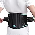 TYNOR Back Support Belt Adjustable Back Brace for Lower Back Pain,Breathable Lumbar Support Belt for Men & Women, Lower Back Brace for Herniated Disc, Sciatica & Heavy Lifting (Medium, Classic Black)