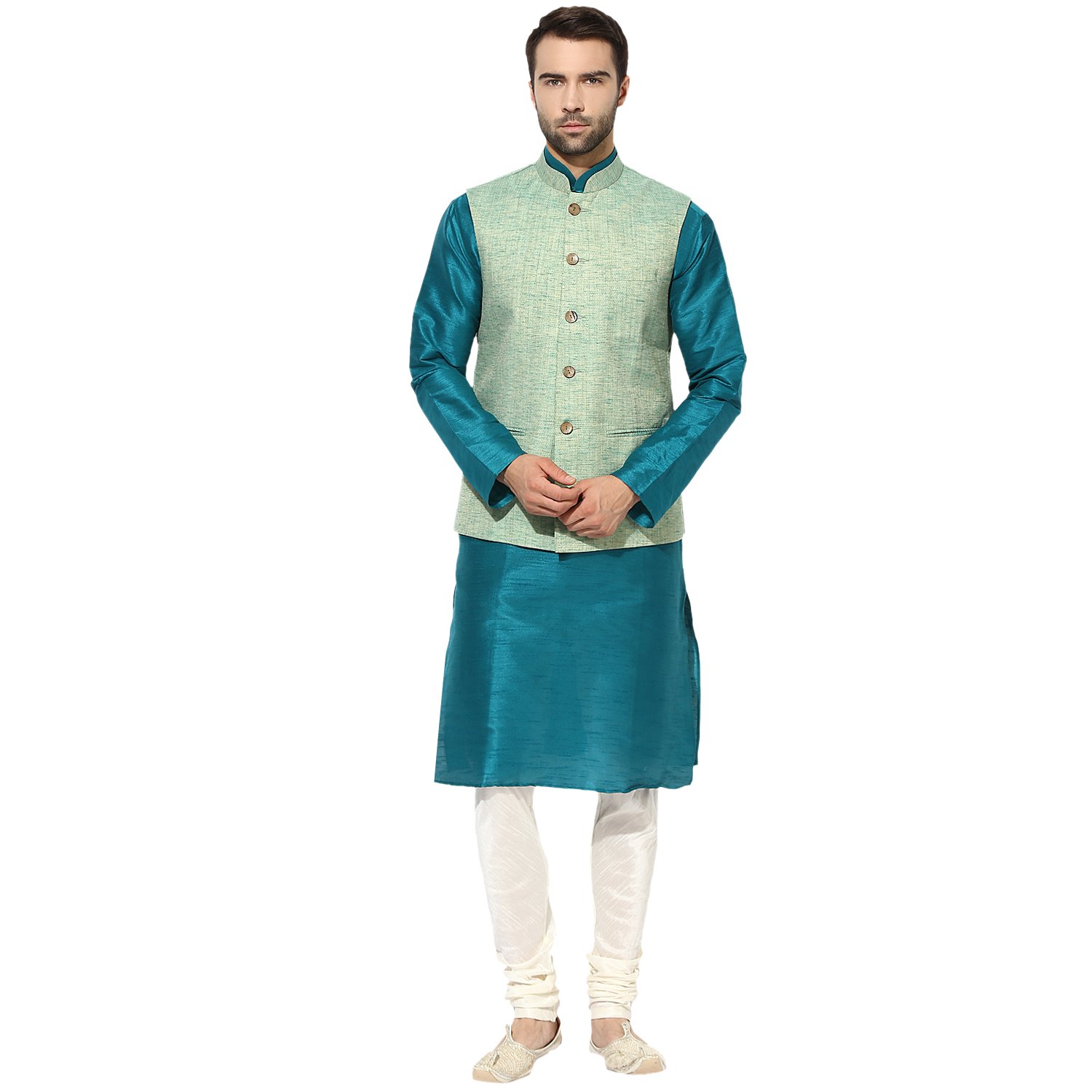 kisah benarasi cotton silkwovenwaistcoat for men's