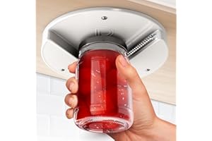 DELFORI Under Cabinet Lid Jar Opener - for Weak Hands and Seniors with Arthritis - Heavy Duty, Allows to Easily Unscrew Any-Size Lid - Effortless Bottle & Can Opener for your Kitchen