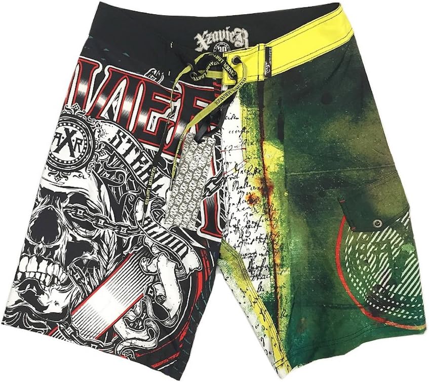 Xzavier Limited Men's Skull Wing Graphic Boardshorts with Pockets (30-Small, X3BP_503-FBMerchant)