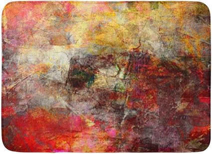 Alfombras de baño Alfombras de baño Alfombrilla para Exterior/Interior  Pintura roja Pintura Abstracta Lienzo Naranja Acrílicos Decoración de baño  Alfombra Alfombra de baño: Amazon.es: Hogar