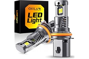 OXILAM 9007/HB5 LED Bulbs 10X Ultra-Brighter 60,000LM Than Halogen, 3 Min Quick Install, 20 Years Lifespan, No Flicker, 99% Compatibility