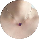 Colkiow Natural crystal necklace for Women,Jade/Moonstone/Garnet/Amethyst/Aquamarine Choker Necklace Jewelry Gifts