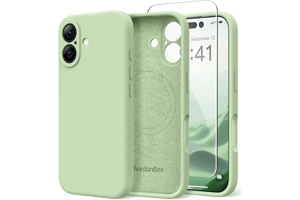SuydanBox Magnetic for iPhone 17 Case, Compatible with MagSafe, [Full Camera Protection][Screen Protector] Silicone Shockproo